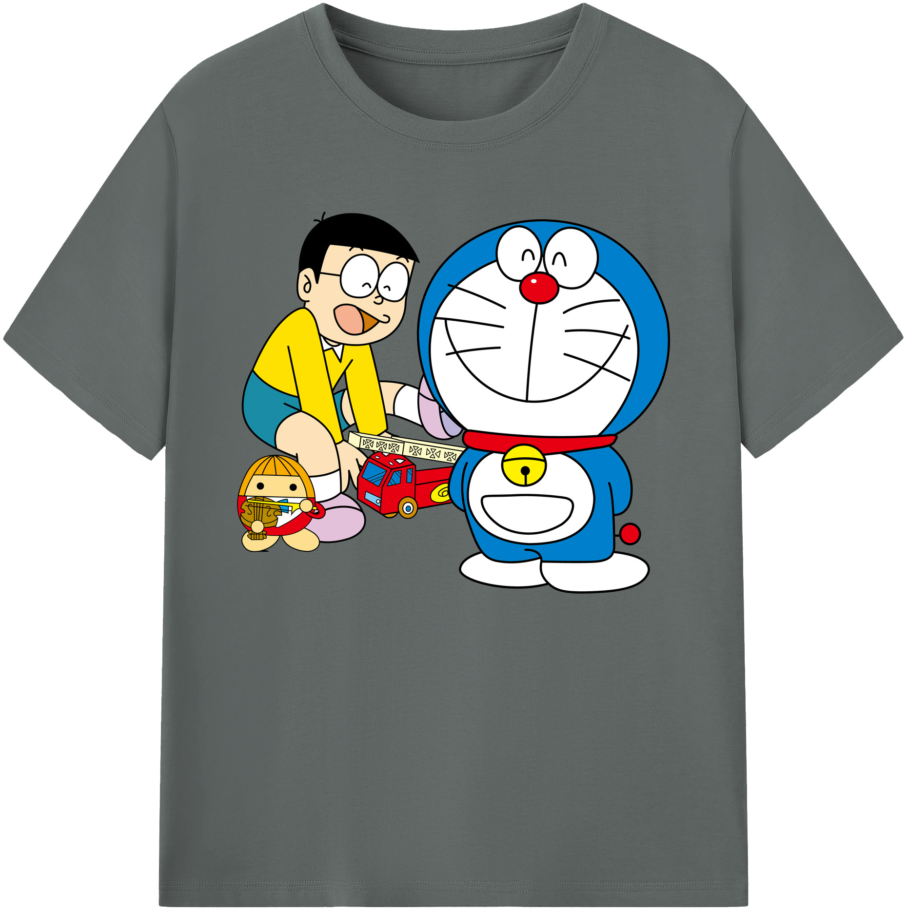 （画像用） ドラえもん Doraemon 綿100％ メンズ半袖Tシャツ｜肌触りやわらか＆通気性